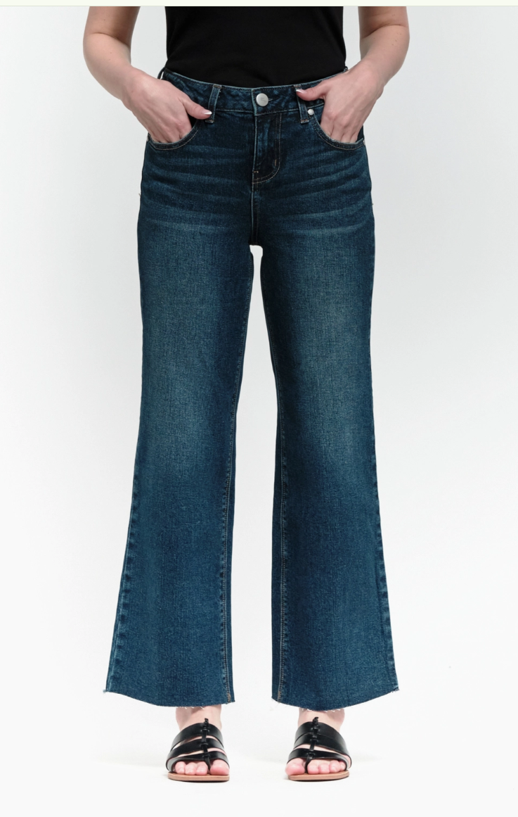 1822 Denim - 29" Raw Hem Wide Leg Crop Jean