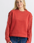 Downeast - Cable Sleeve Sweater