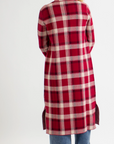 Downeast - Heritage Red Plaid Button Down Sweater Jacket
