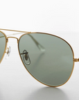 Sunglass Museum - Vintage Metal Aviator Sunglass w/ Glass Lens