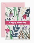 Artsy Em - Floral Happy Birthday - Plantable Card