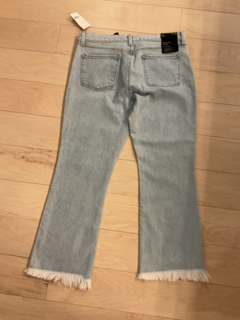 LIGHT WASH J BRAND CROP BOOT MID RISE JEANS 30