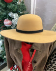TAN UNKNOWN WIDE BRIM HAT