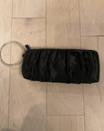 BLACK UNKNOWN SATIN CLUTCH