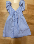 LIGHT BLUE SPEECHLESS FLUTTER SLEEVE DRESS S