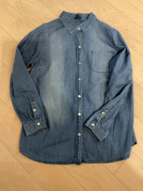 DENIM J JILL LONG SLEEVE DENIM SHIRT M