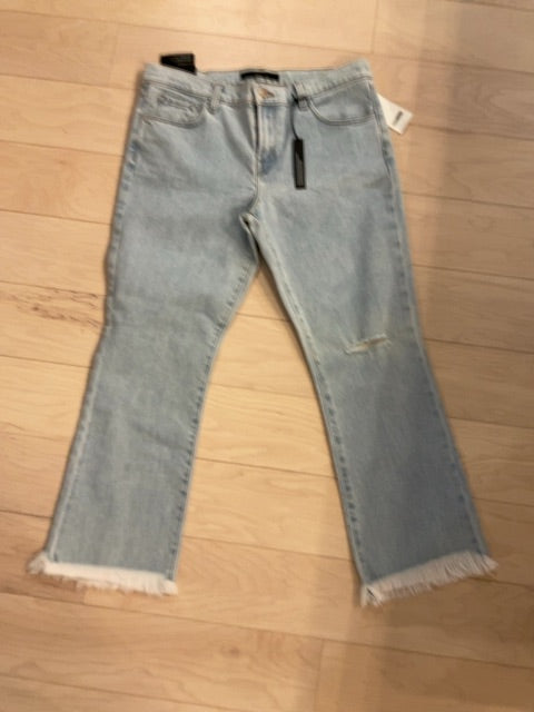 LIGHT WASH J BRAND CROP BOOT MID RISE JEANS 30