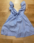 LIGHT BLUE SPEECHLESS FLUTTER SLEEVE DRESS S