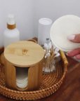 Bamboo Storage Box with Hemp + Cotton Rounds