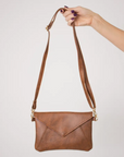 Kimnai Brown Adjustable Crossbody Purse