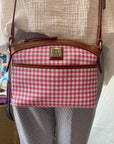 {{Client Code}} PINK DOONEY & BOURKE GINGHAM PURSE