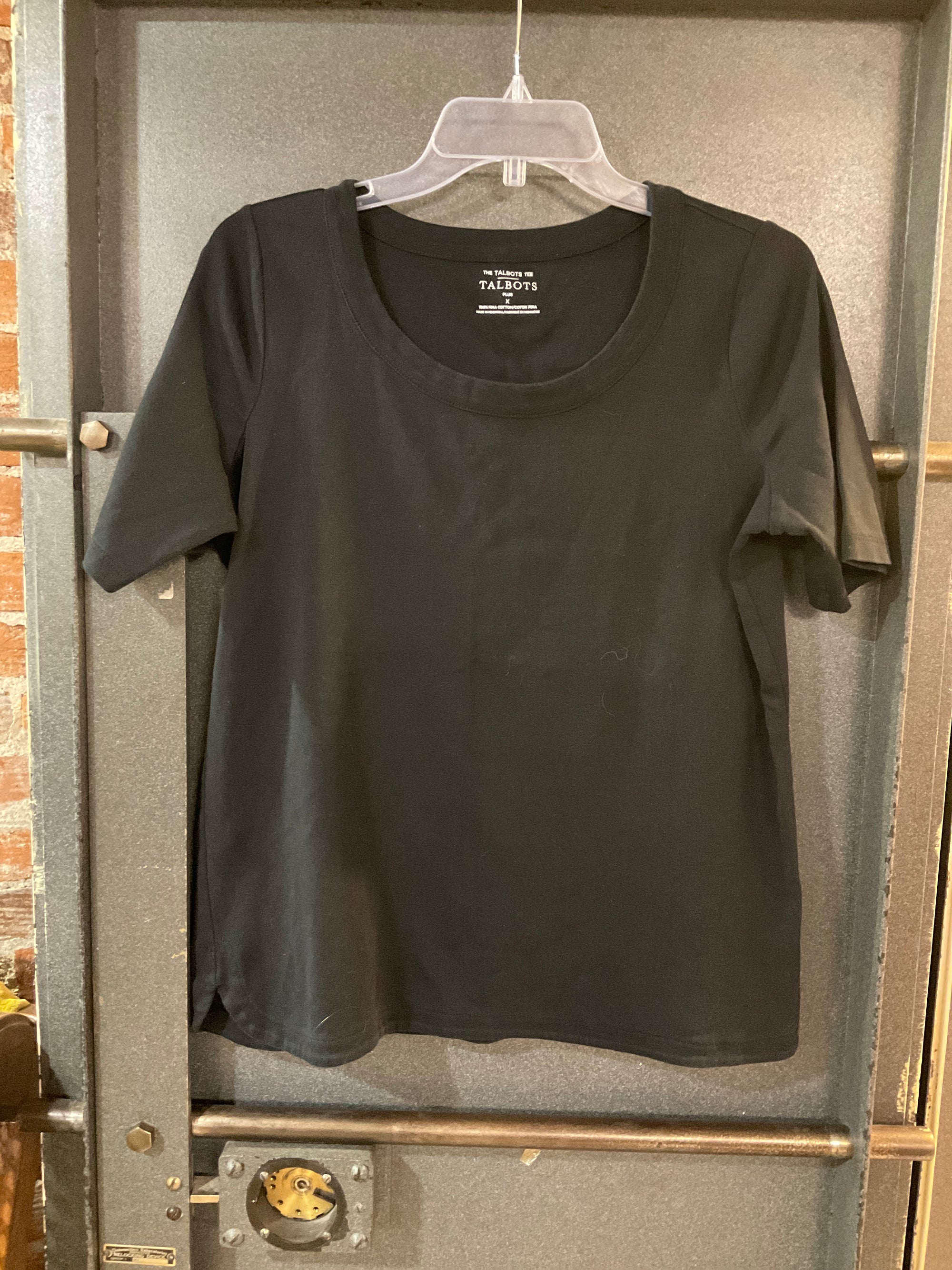 BLACK TALBOTS SHORT SLEEVE SHIRT 1X
