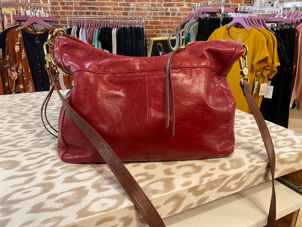 {{ClientCode}} RED HOBO SHOULDER BAG