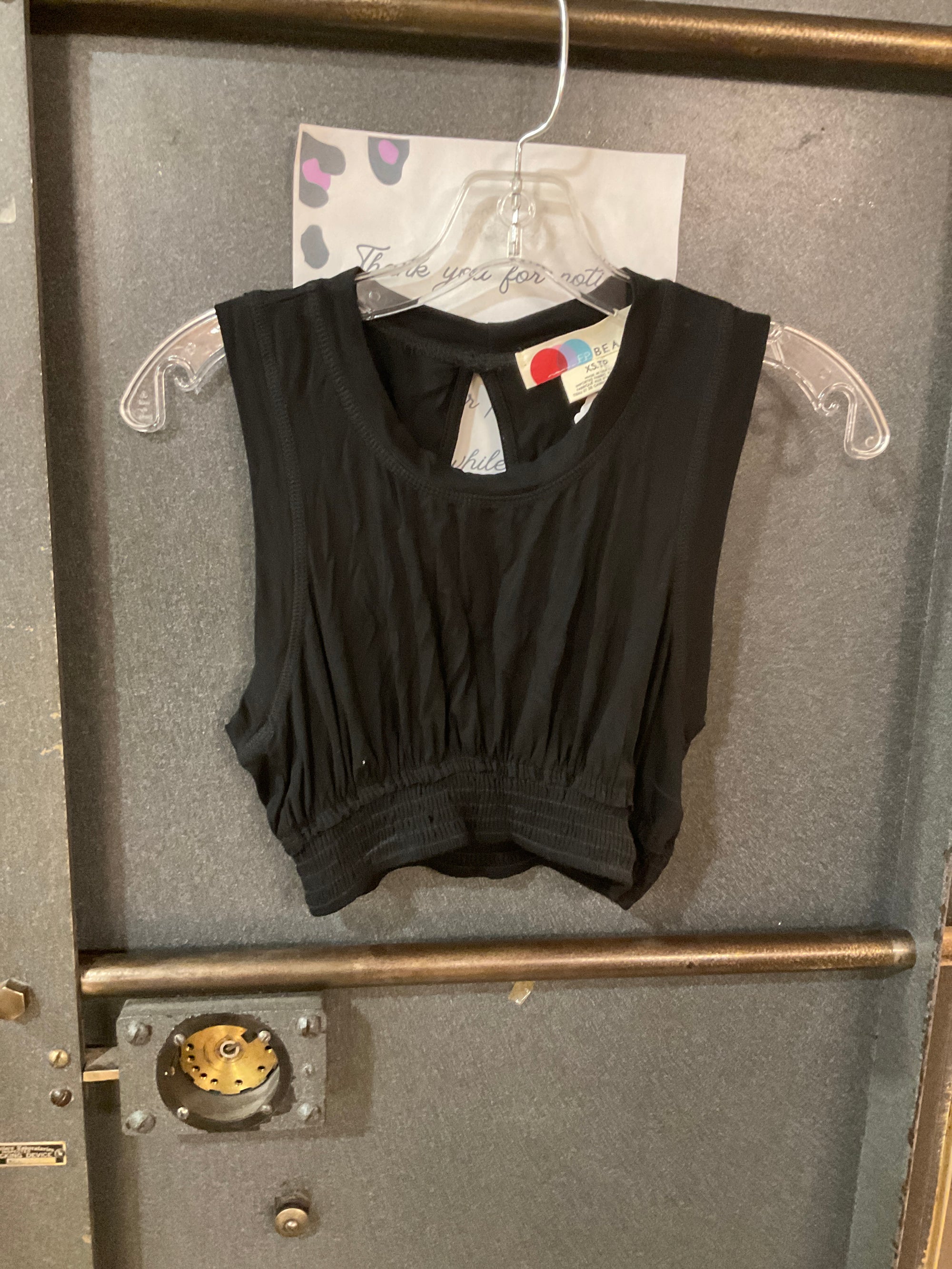 BLACK FP BEACH TANK TOP XS