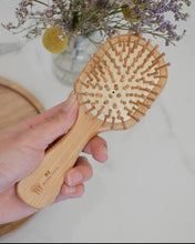 Load image into Gallery viewer, ME Mother Earth bamboo travel hairbrush
