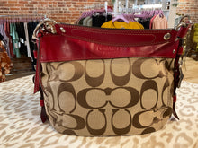 Load image into Gallery viewer, {{Client Code}} TAN/RED COACH SHOULDER BAG
