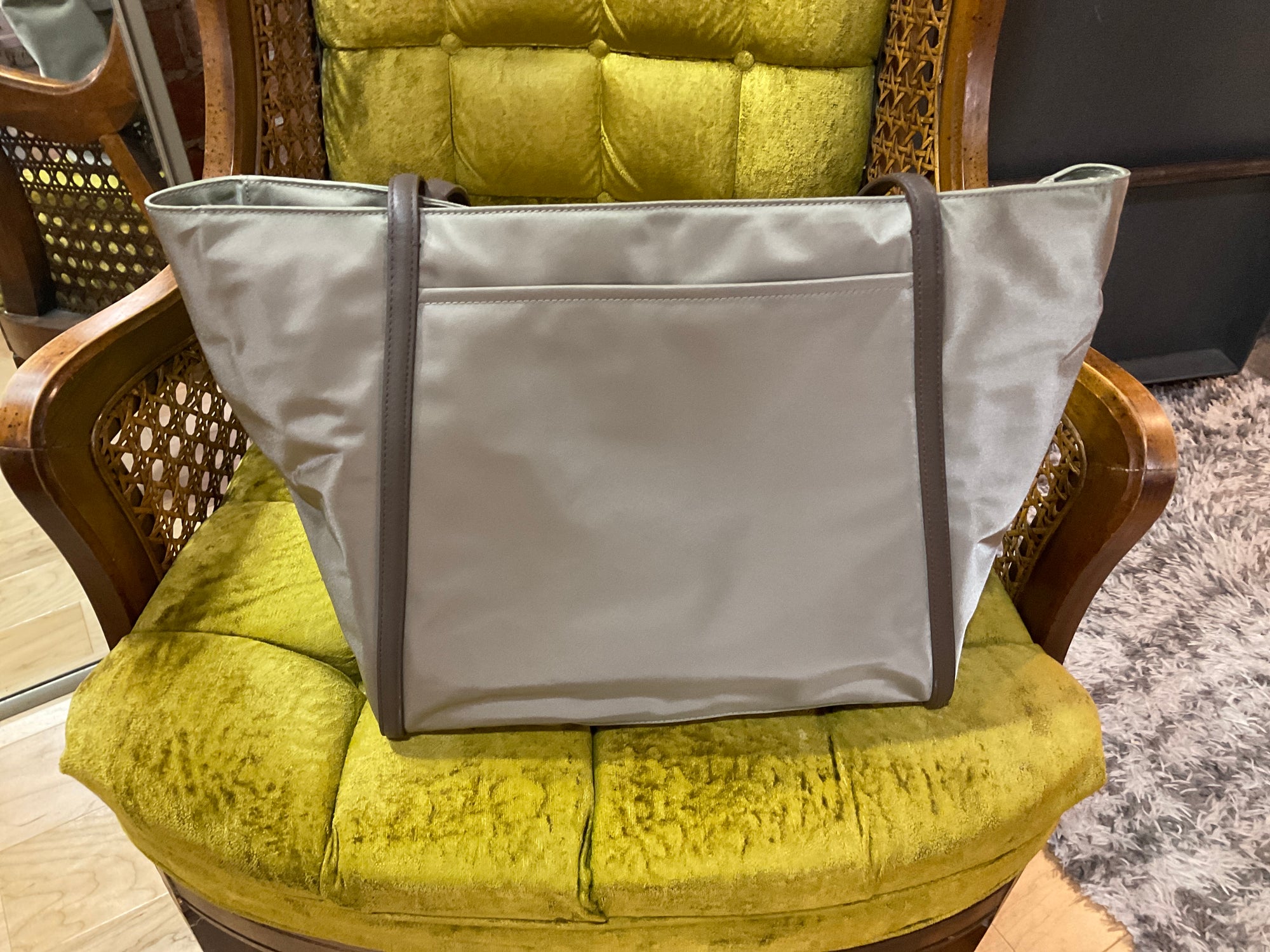GRAY/BROWN TUMI BAG