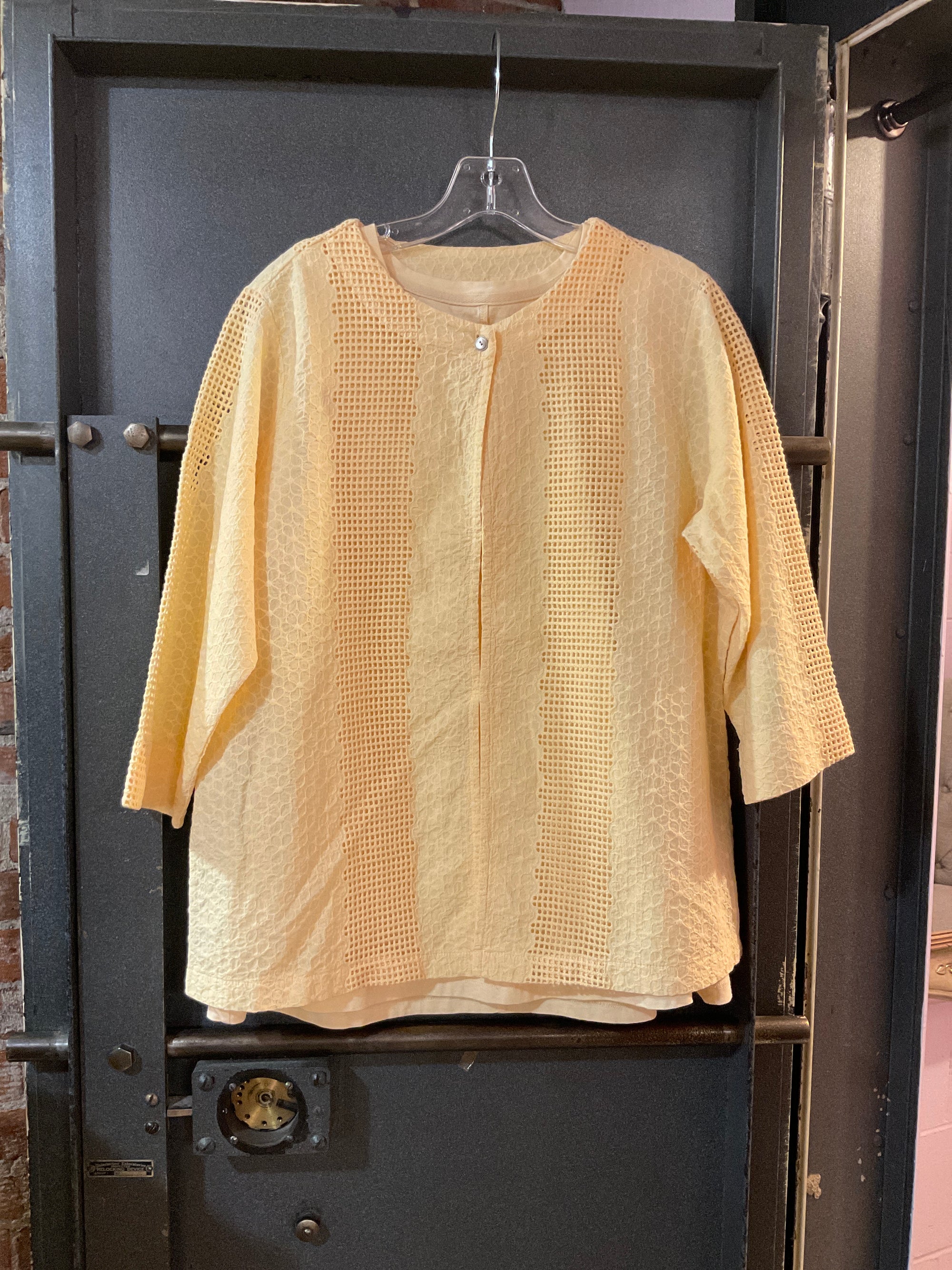 YELLOW INSPIRED BY WILD PALMS LONG SLEEVE SHIRT M