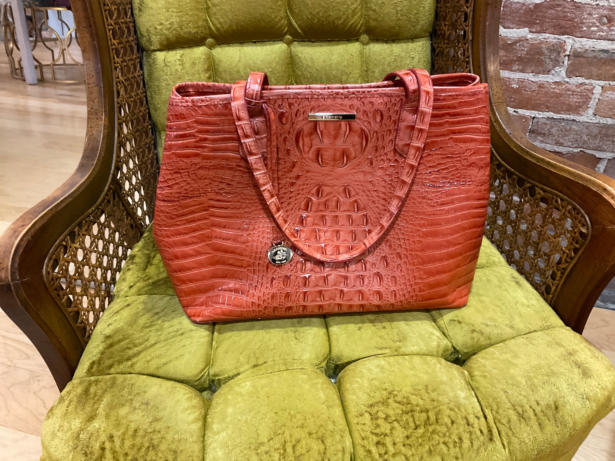 BURNT ORANGE BRAHMIN PURSE