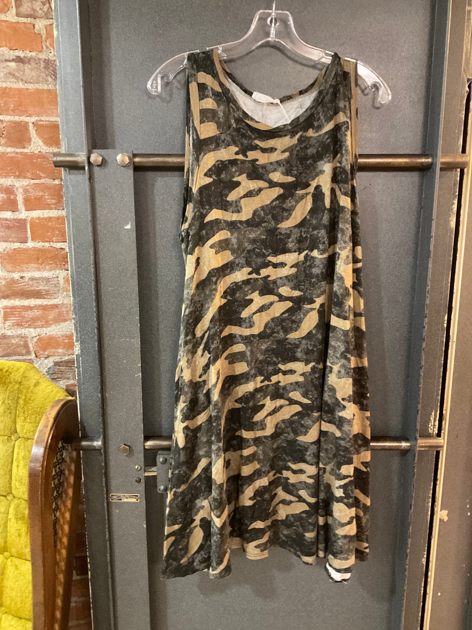 CAMO BOMBOM TANK DRESS XL