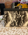 {{ClientCode}} BLK PYTHON UNKNOWN CLUTCH PURSE