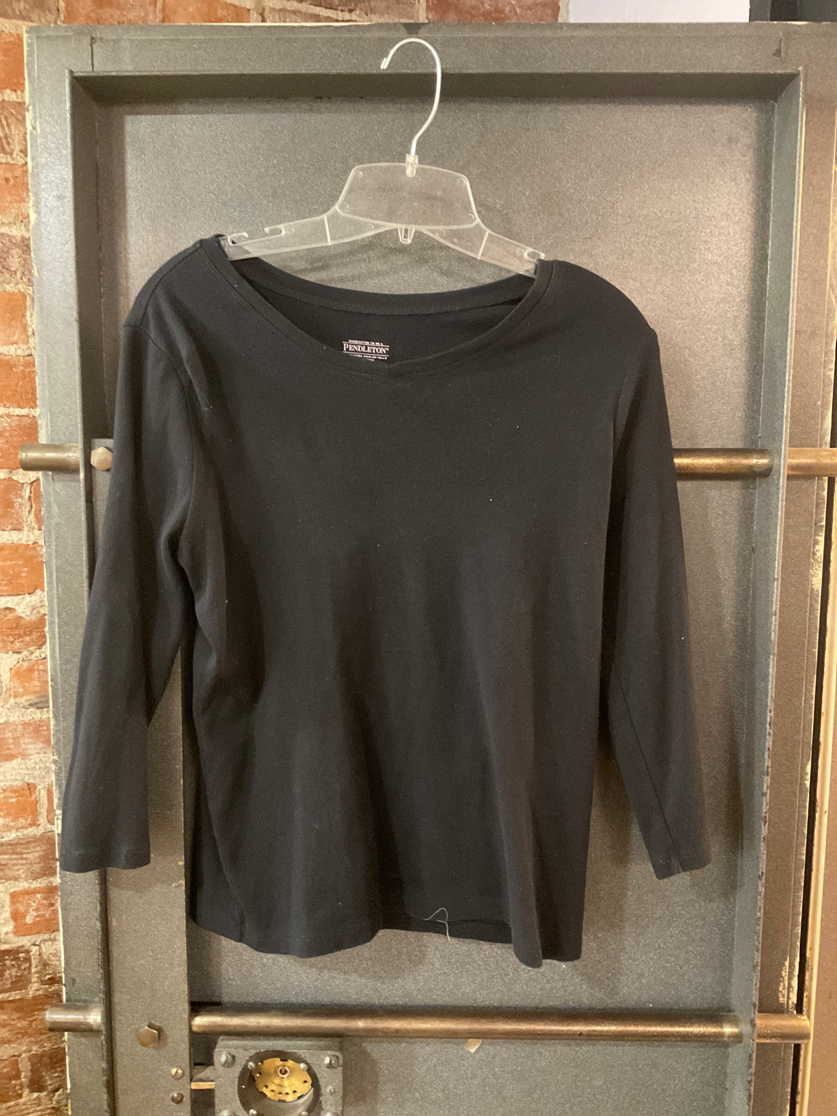 Pendleton BLACK LONG SLEEVE COTTON SHIRT