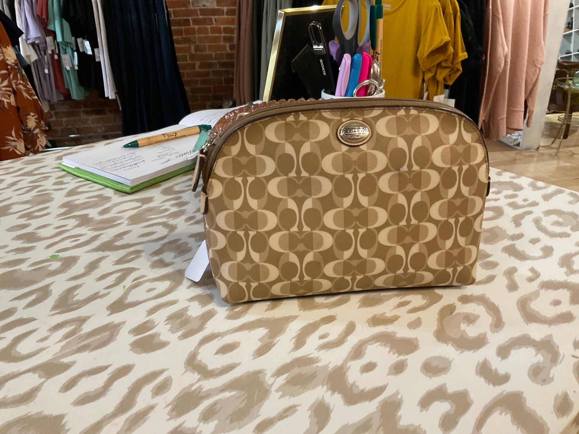 {{Client Code}} TAN COACH POUCH