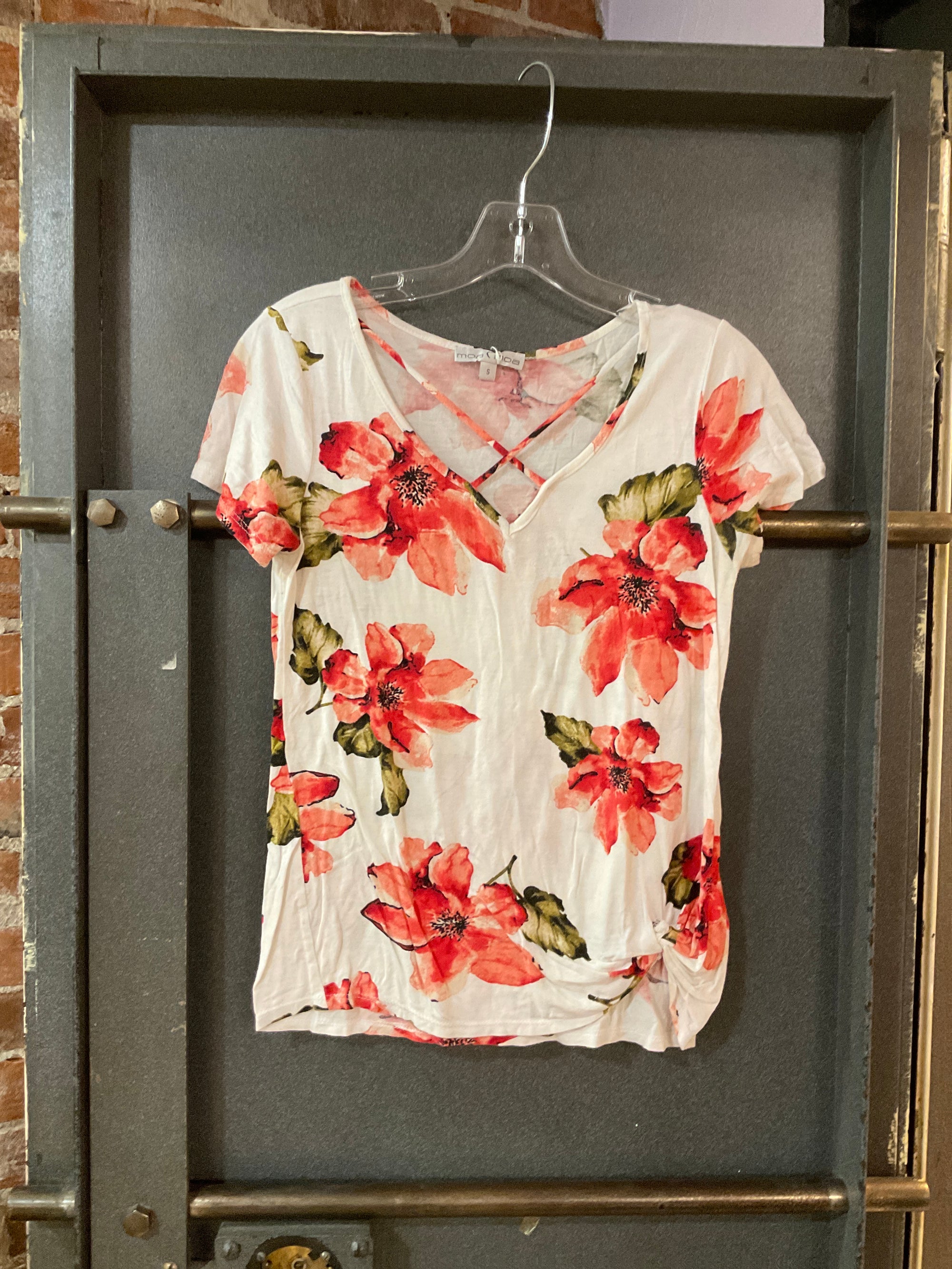 FLORAL MOA MOA SHORT SLEEVE SHIRT S