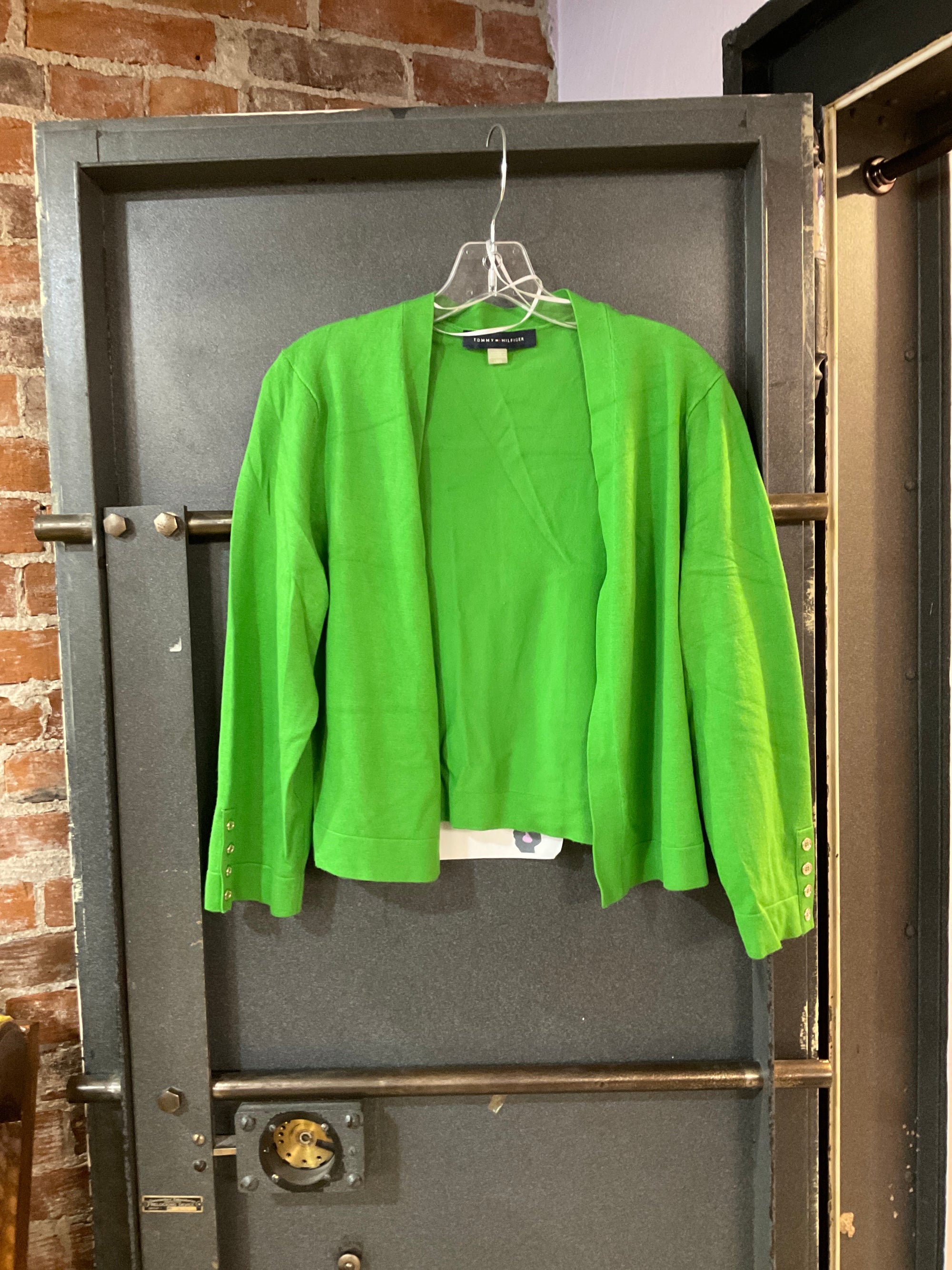 GREEN TOMMY HILFIGER CARDIGAN L