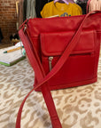 {{ClientCode}} RED GIANI BERNINI CROSSBODY PURSE