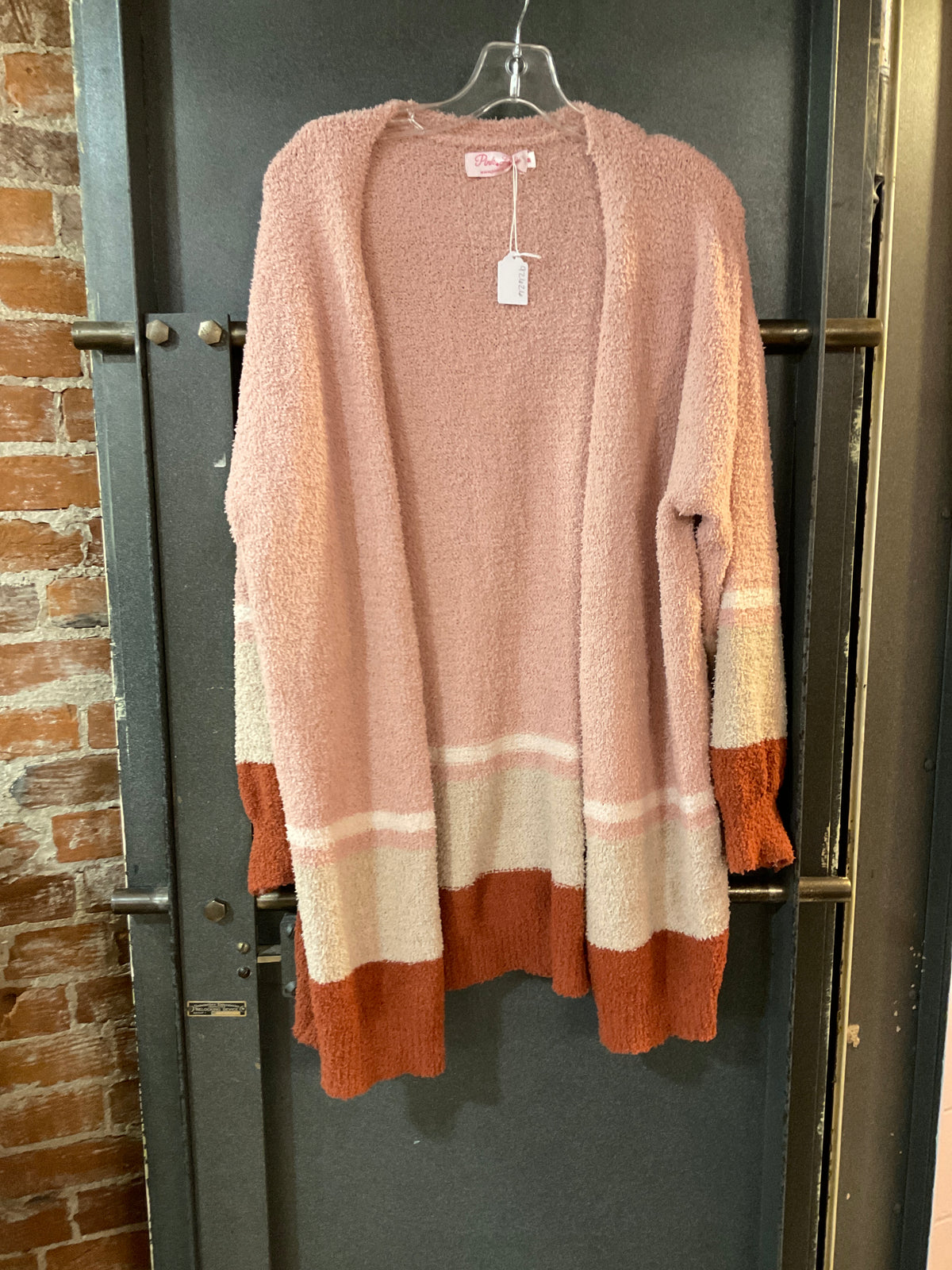 PINK PATTERN PINK LILY CARDIGAN M
