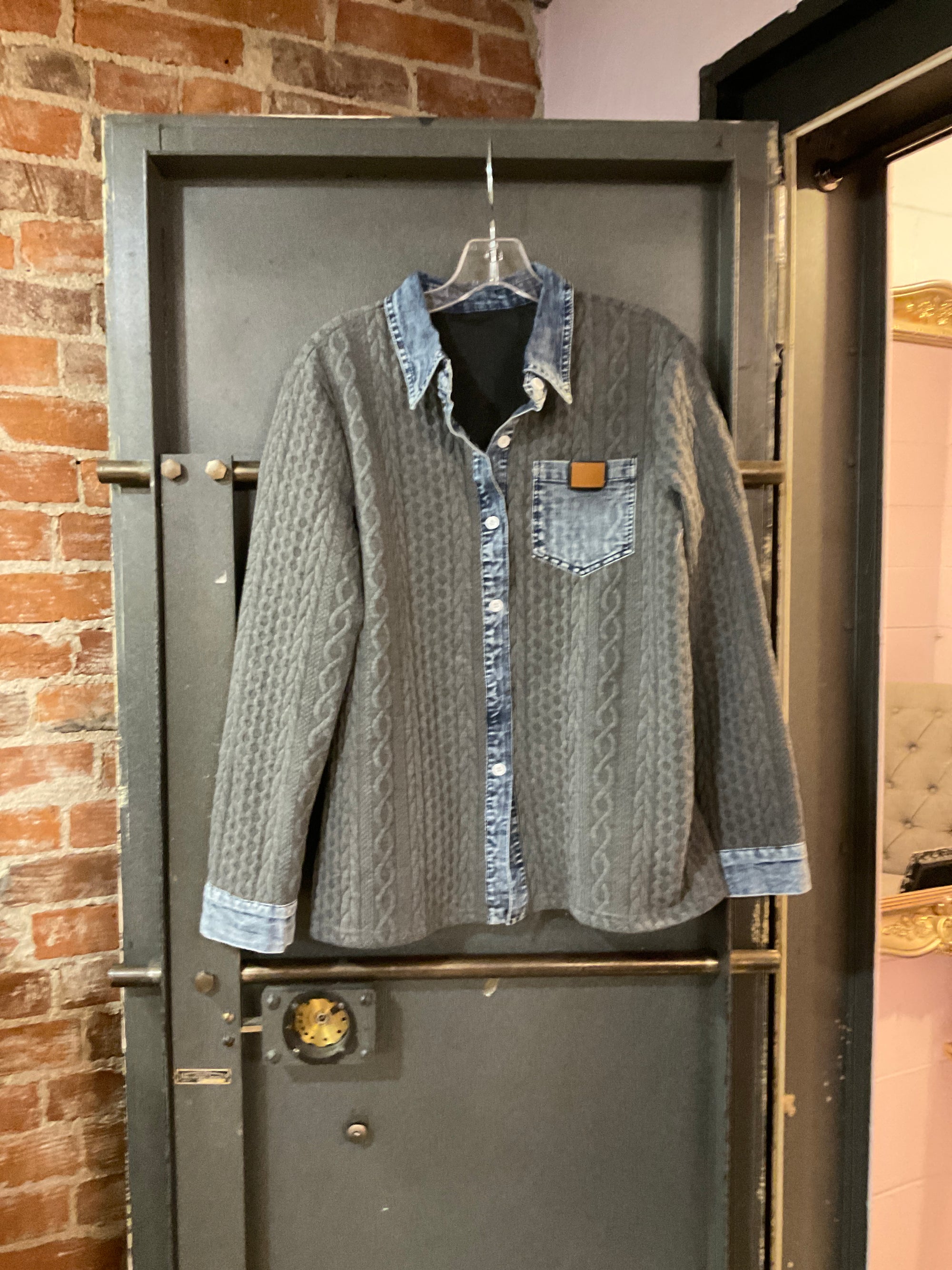 GREY UNKNOWN LONG SLEEVE SHIRT S
