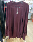 {{ClientCode}} BURGUNDY CYRUS CARDIGAN, M