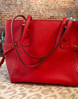 {{ClientCode}} RED MICHAEL KORS TOTE