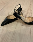 BLACK MANOLO BLAHNIK HEEL 9.5