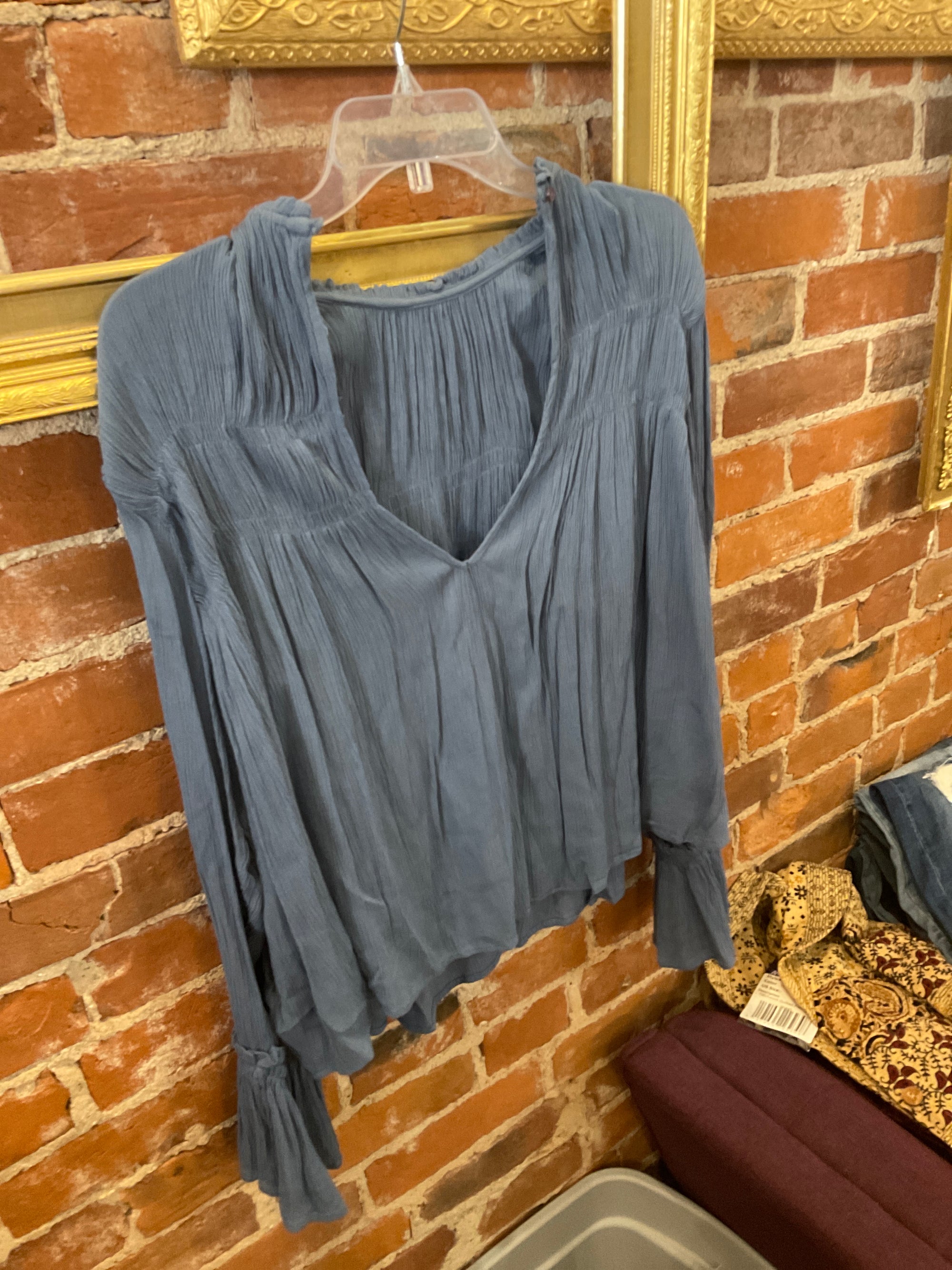 Blue UNKNOWN LONG SLEEVE SHIRT XS