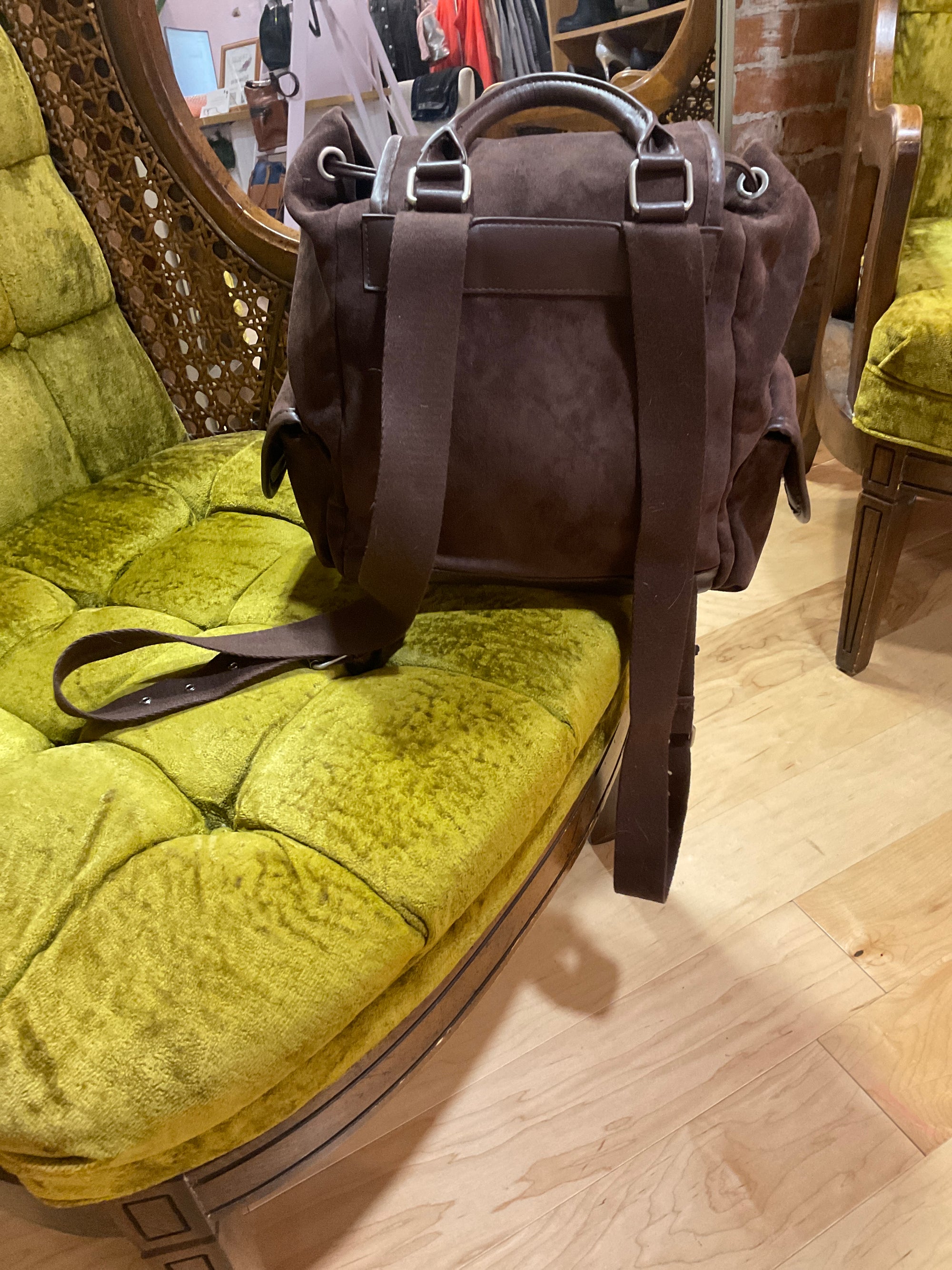 BROWN STEVE MADDEN BACKPACK PURSE