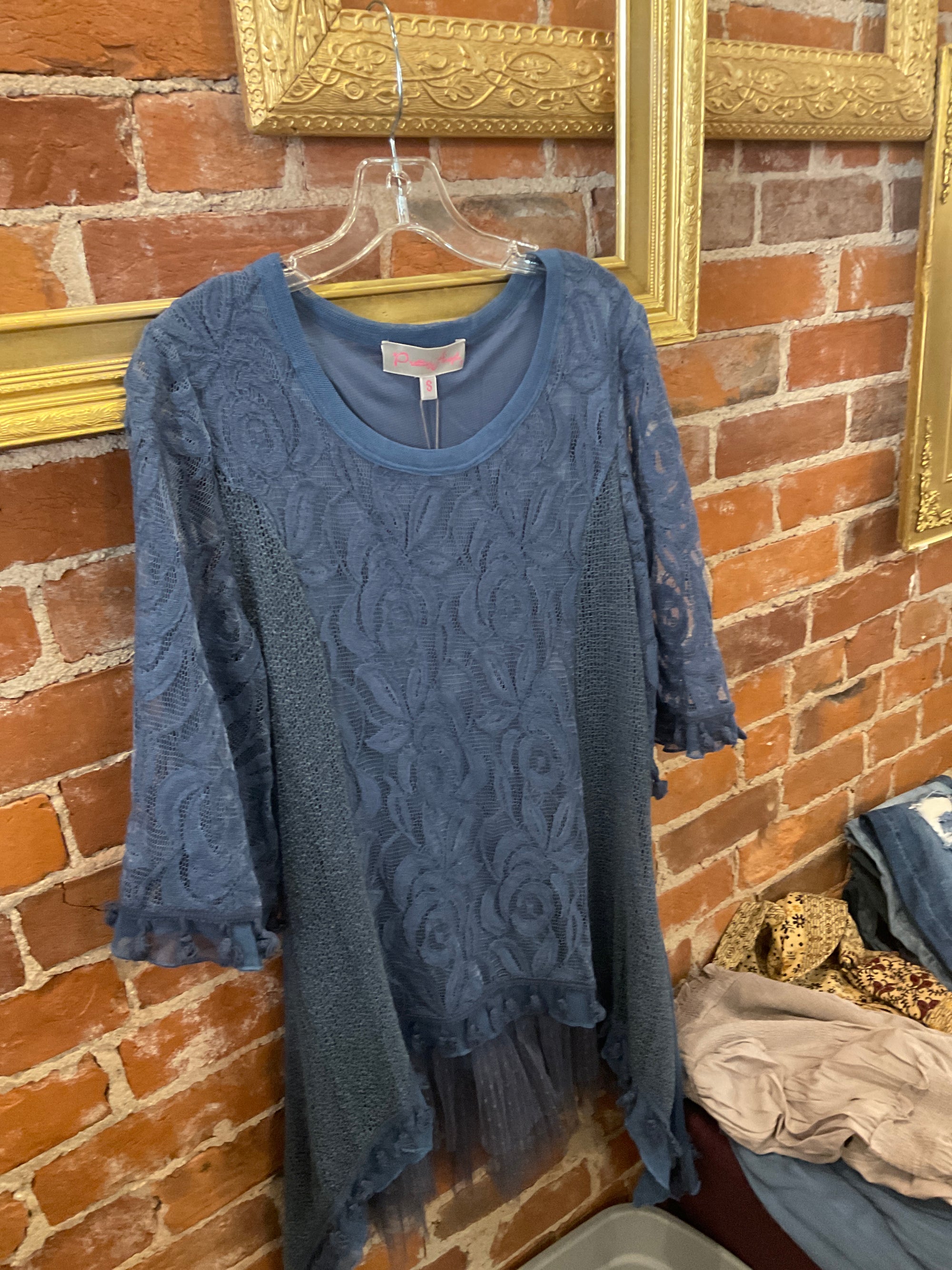 Blue Pretty Angels LONG SLEEVE SHIRT S