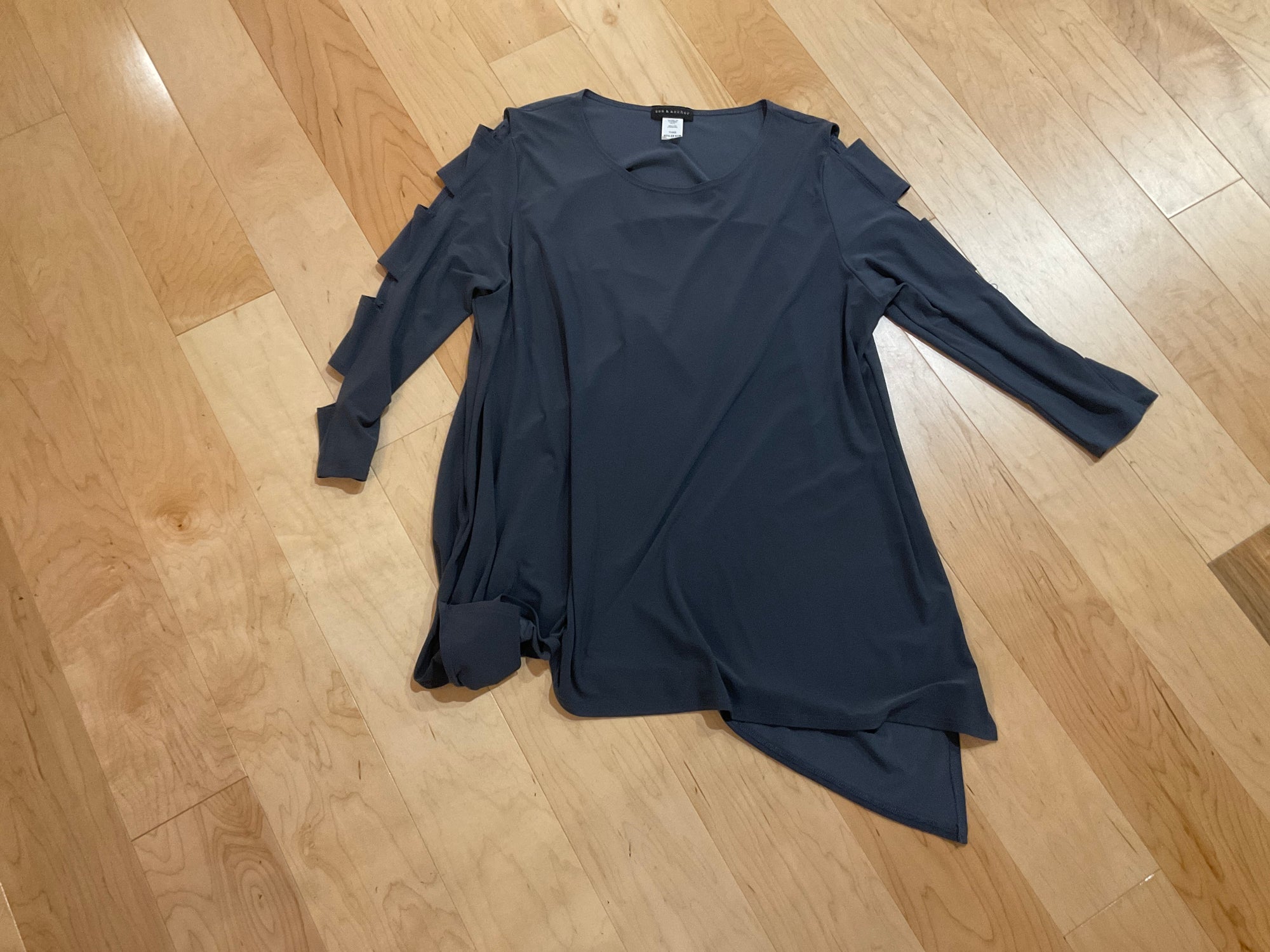 GRAY SEA &amp; ANCHOR LONG SLEEVE SHIRT 2X