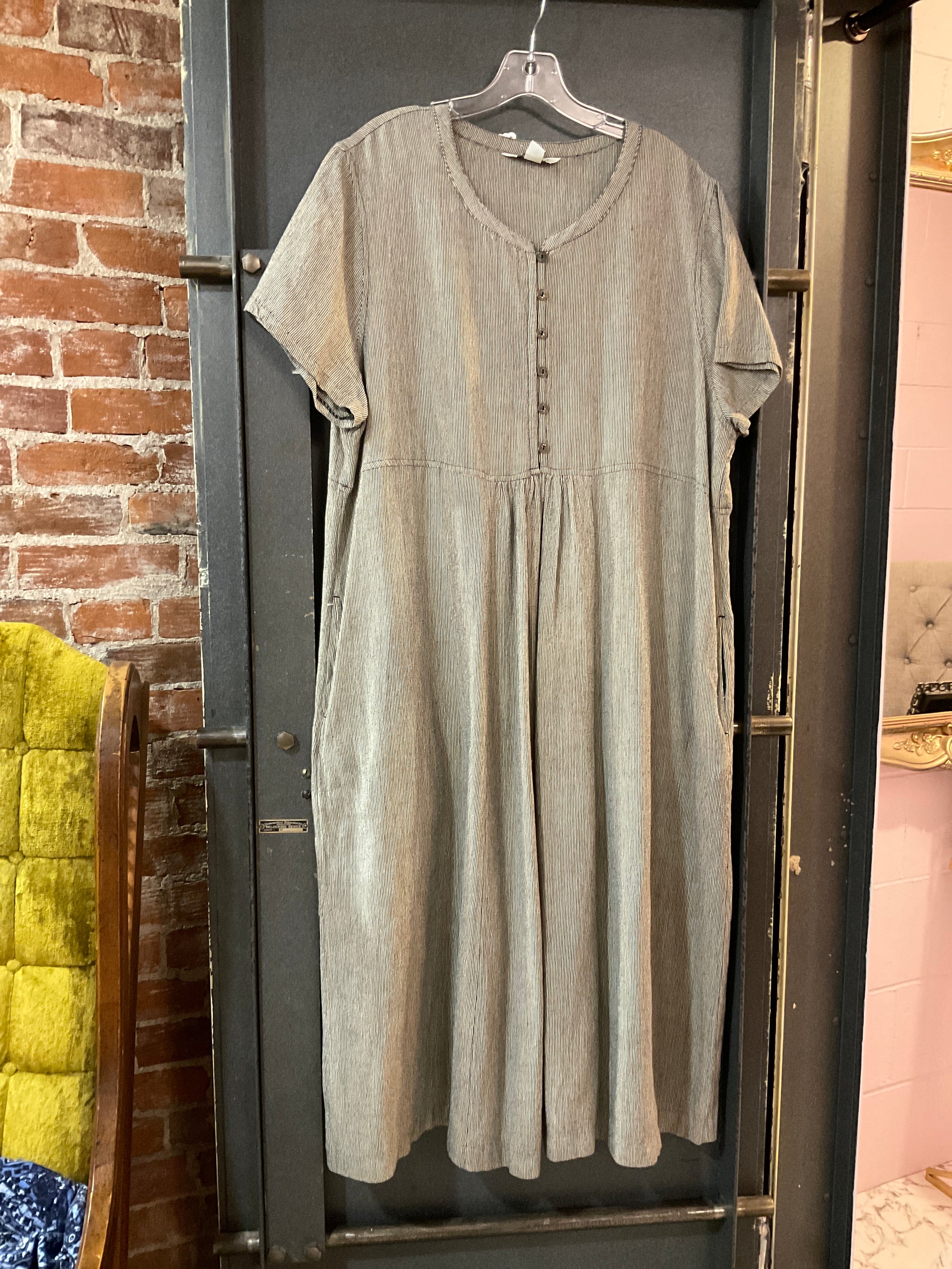 BLK/CREAM STRIPE COLDWATER CREEK DRESS XL