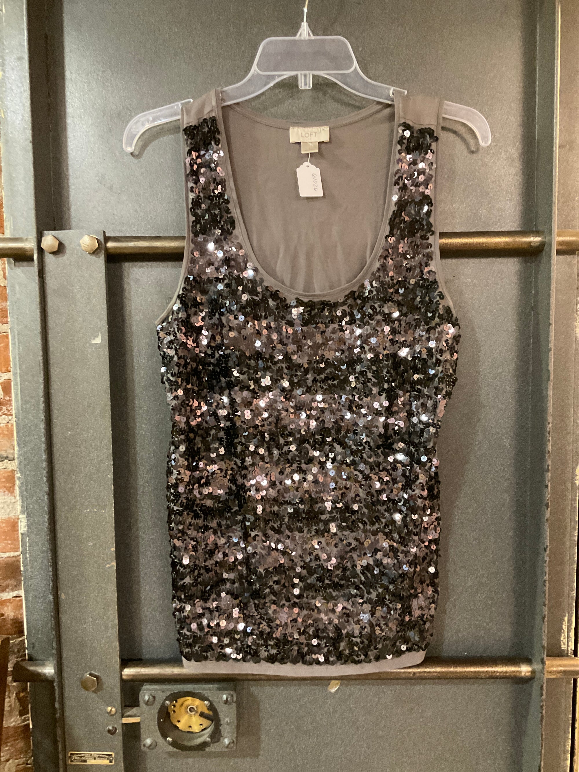 BLACK/GRAY LOFT TANK TOP S