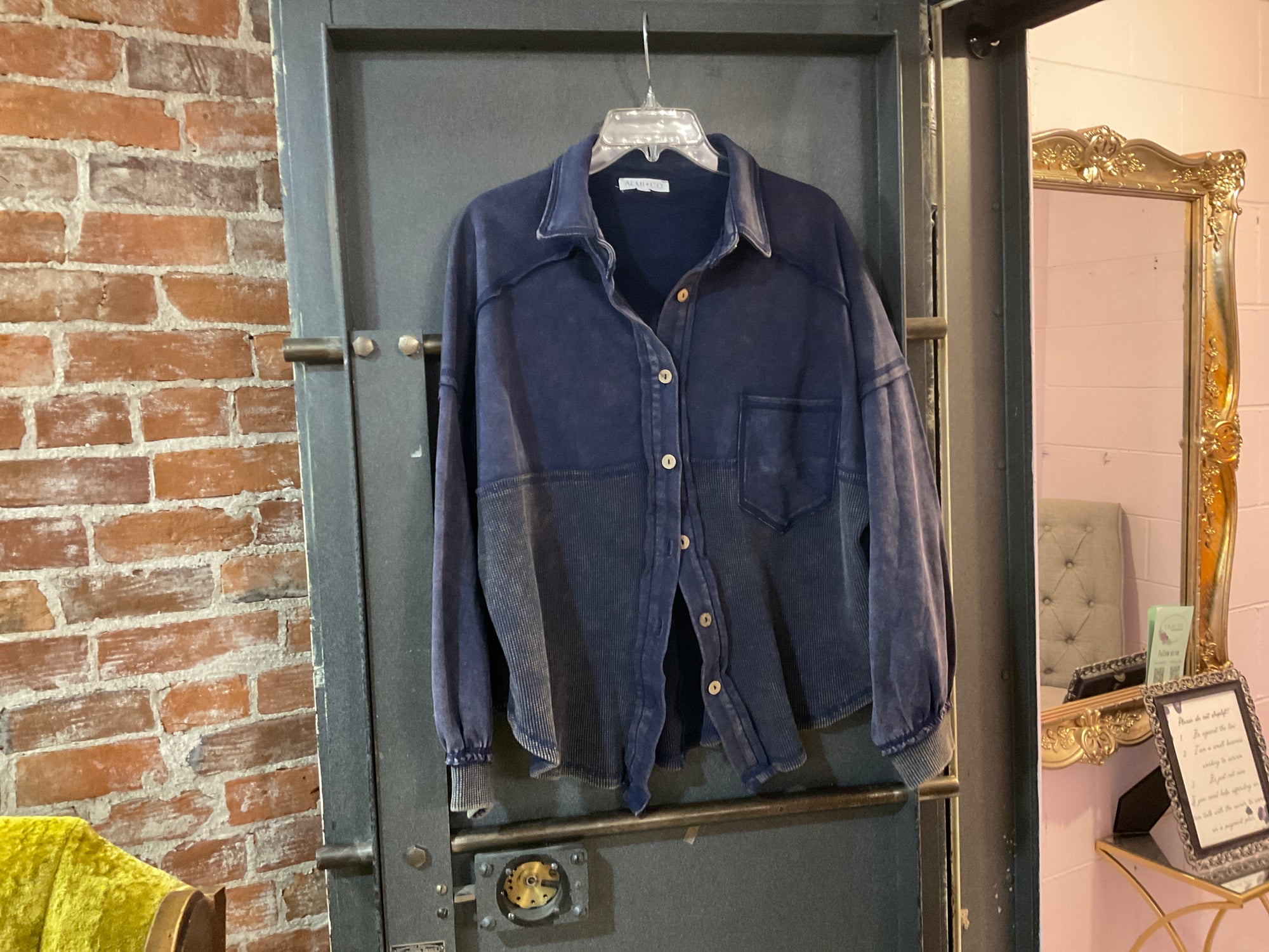 NAVY AEMI &amp; CO JACKET SMALL