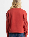 Downeast - Cable Sleeve Sweater