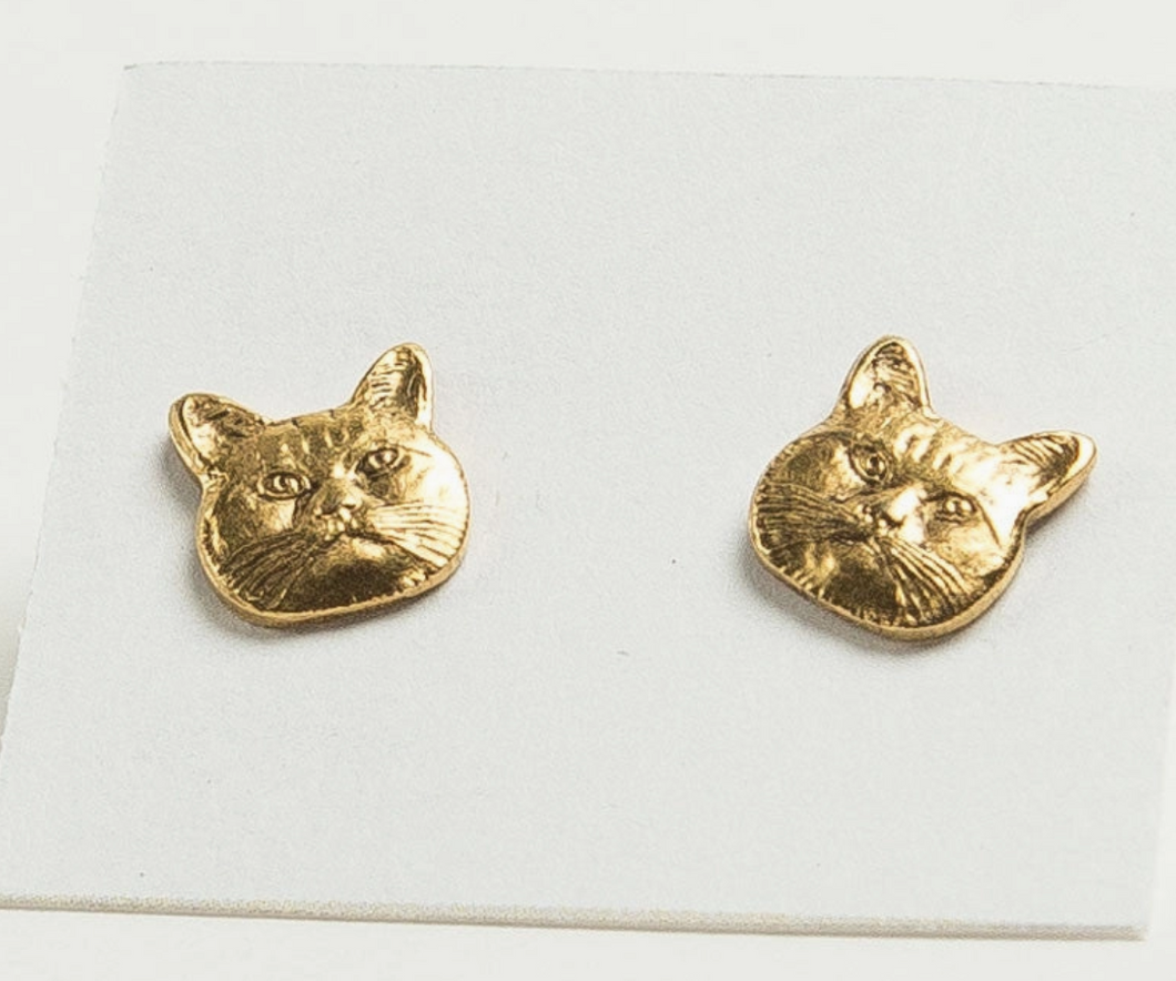 Tilly Doro - Cat Stud Earrings