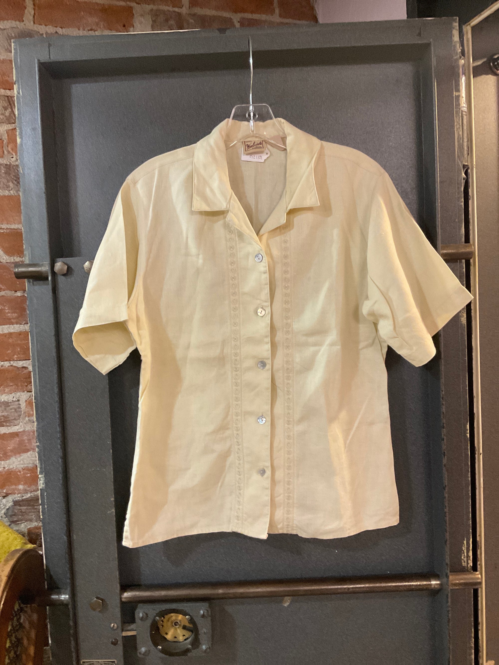 Cream WOOLRICH SHORT SLEEVE SHIRT S
