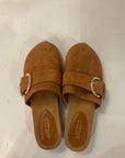 {{Client Code}} TAN AREZZO CLOGS, 7.5