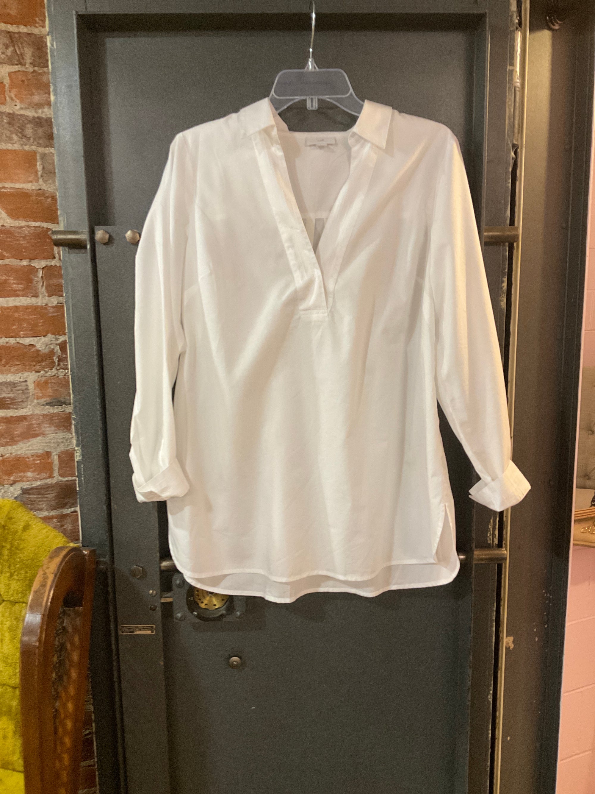 WHITE J JILL LONG SLEEVE SHIRT L