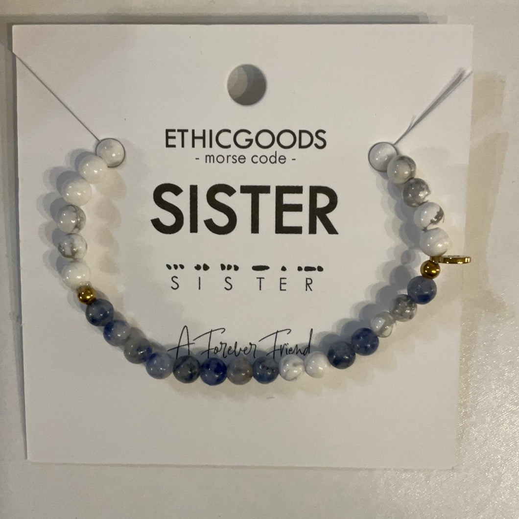 Morse Code Bracelet - SISTER