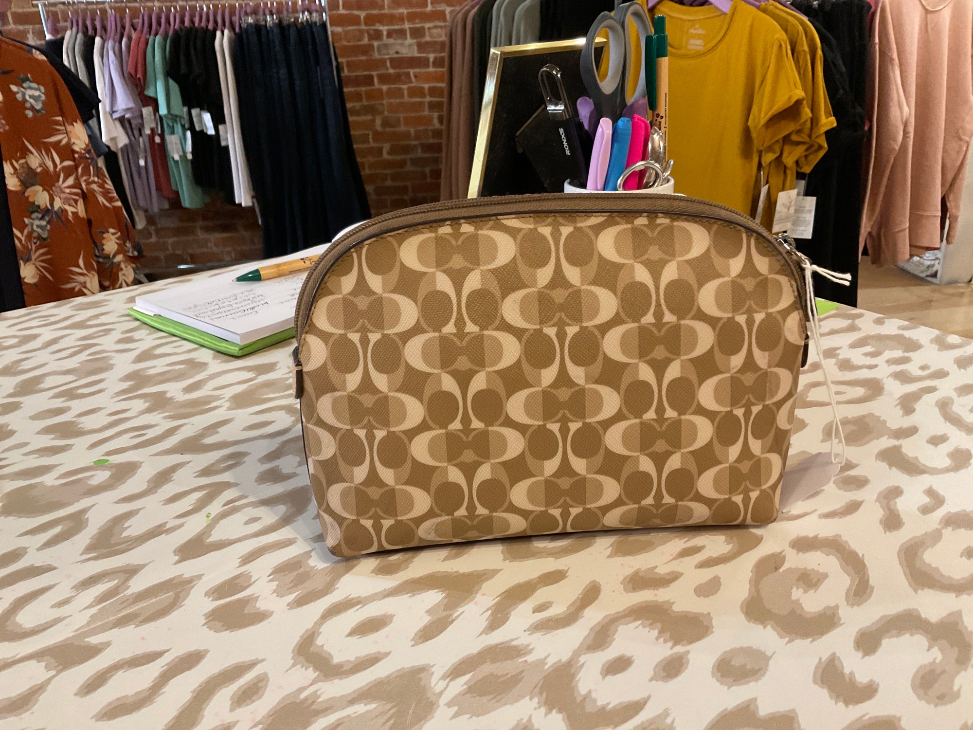 {{Client Code}} TAN COACH POUCH