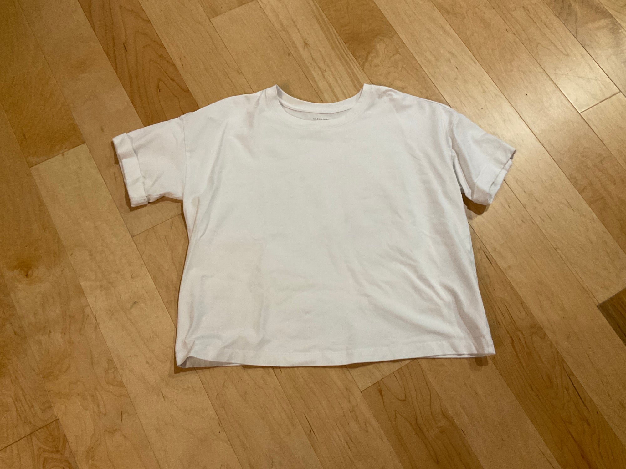 WHITE EILEEN FISHER LONG SLEEVE SHIRT M